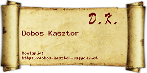 Dobos Kasztor névjegykártya